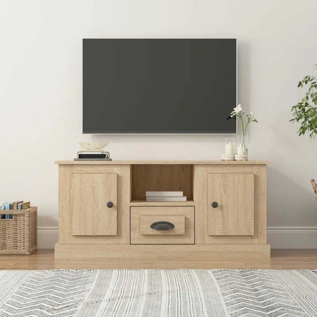 TV Cabinet Sonoma Oak 100x35.5x45 cm Engineered Wood 816459