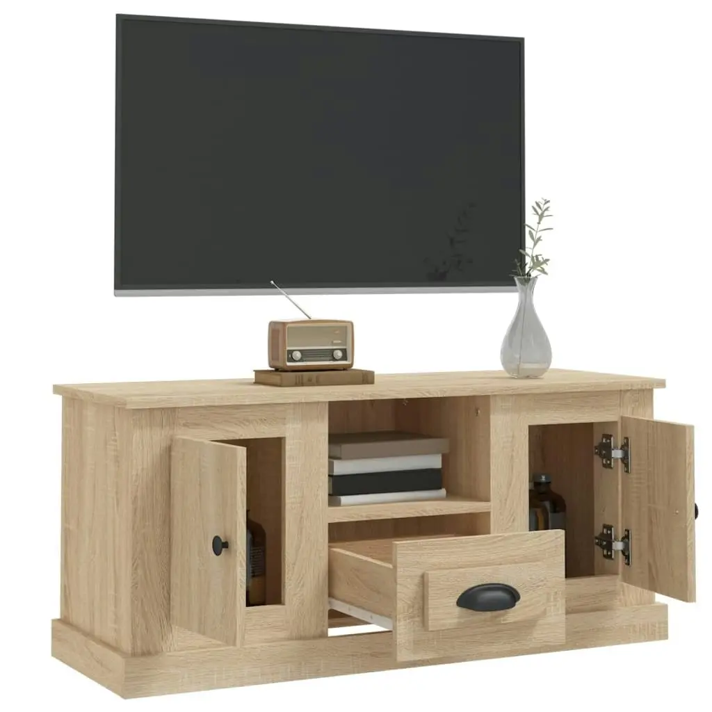 TV Cabinet Sonoma Oak 100x35.5x45 cm Engineered Wood 816459