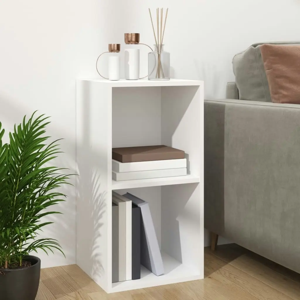 Vinyl Storage Box White 71x34x36 cm Engineered Wood 800117