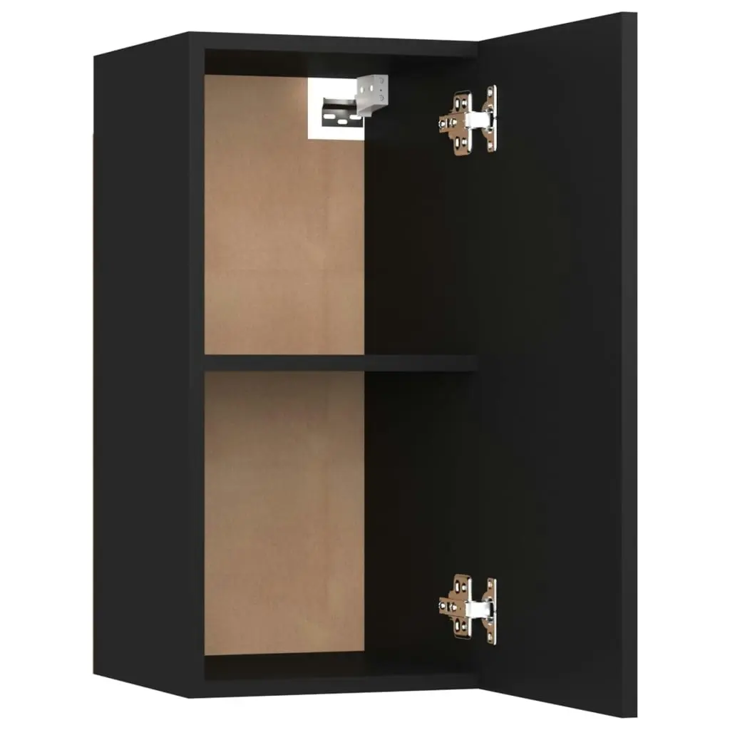 TV Cabinets 2 pcs Black 30.5x30x60 cm Engineered Wood 803329