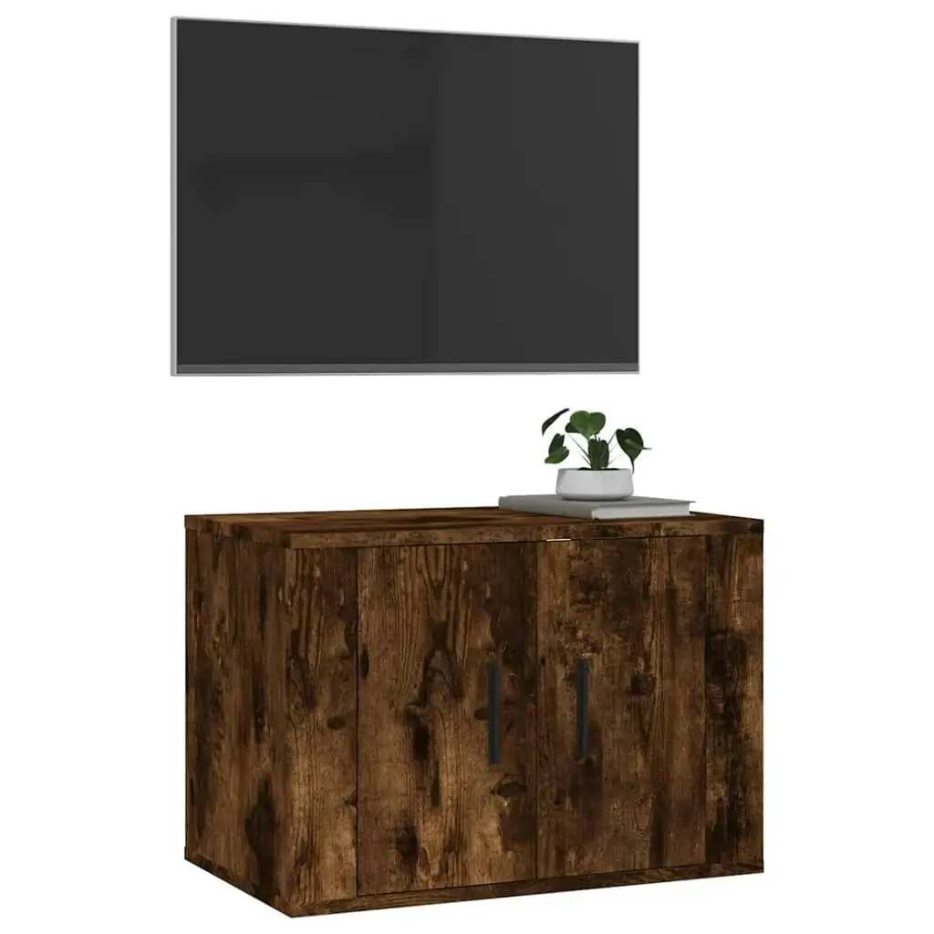 Wall Mounted TV Cabinet Smoked Oak 57x34.5x40 cm 816621