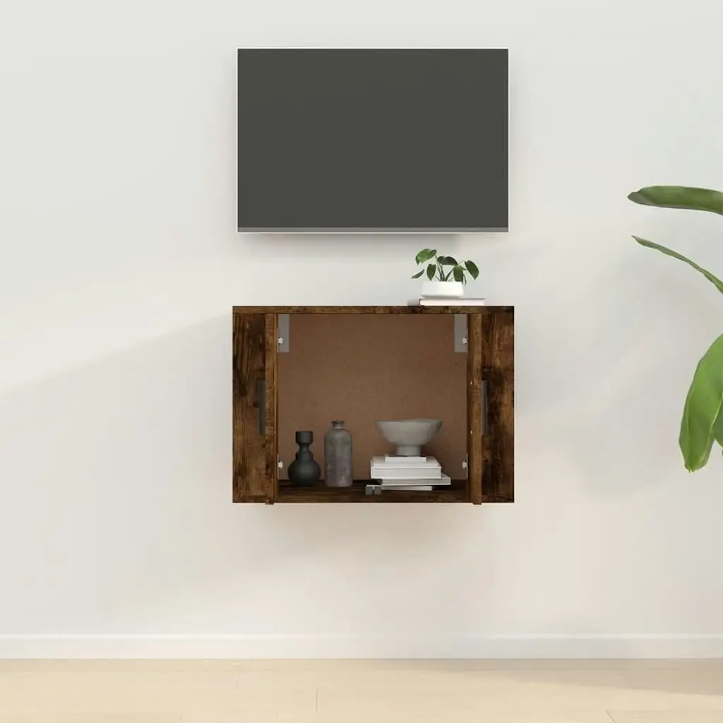 Wall Mounted TV Cabinet Smoked Oak 57x34.5x40 cm 816621