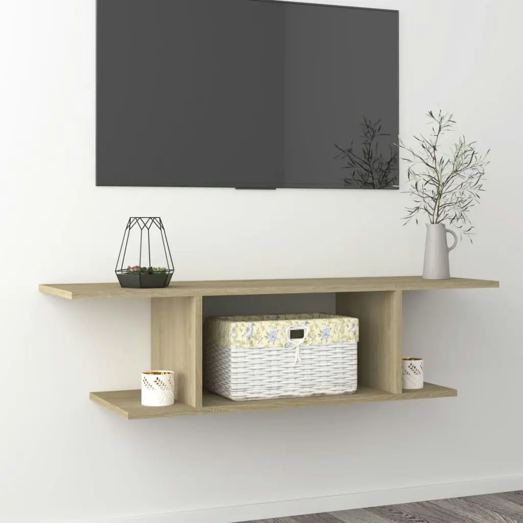 Wall Mounted TV Cabinet Sonoma Oak 103x30x26.5 cm 806983