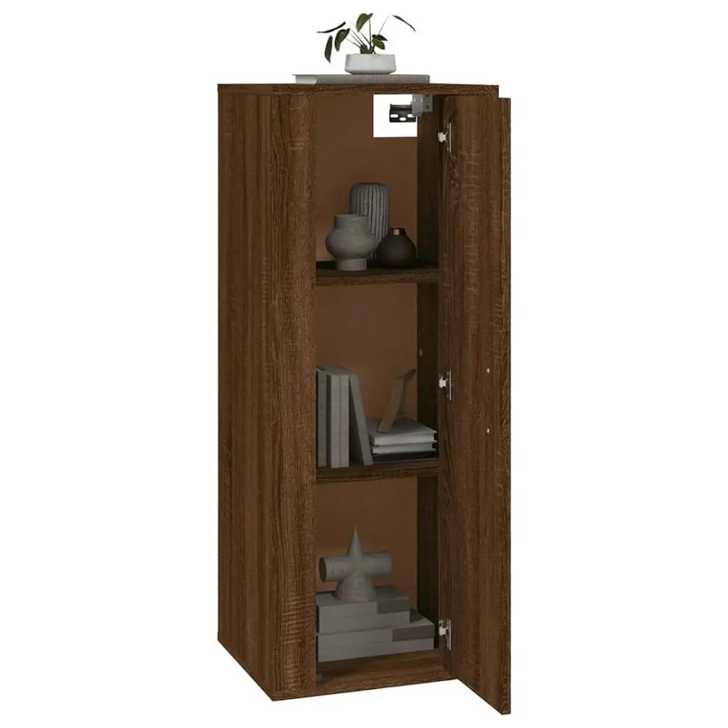 Wall Mounted TV Cabinet Brown Oak 40x34.5x100 cm 816687