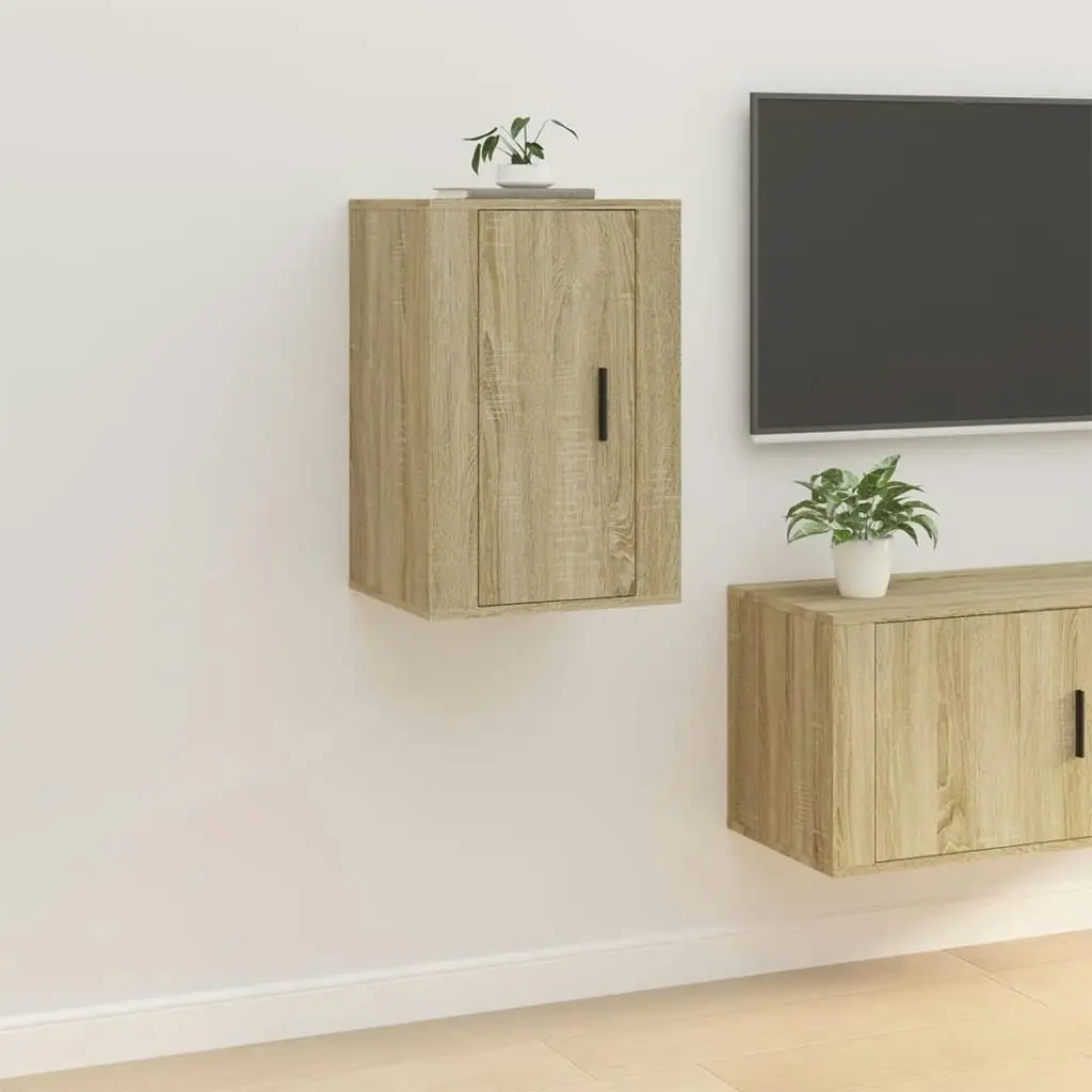 Wall Mounted TV Cabinets 2 pcs Sonoma Oak 40x34.5x60 cm 816663