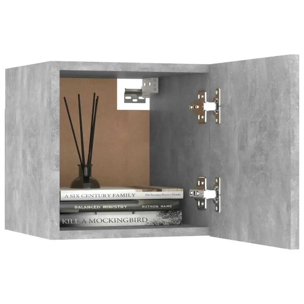 Wall Mounted TV Cabinets 4 pcs Concrete Grey 30.5x30x30 cm 804495