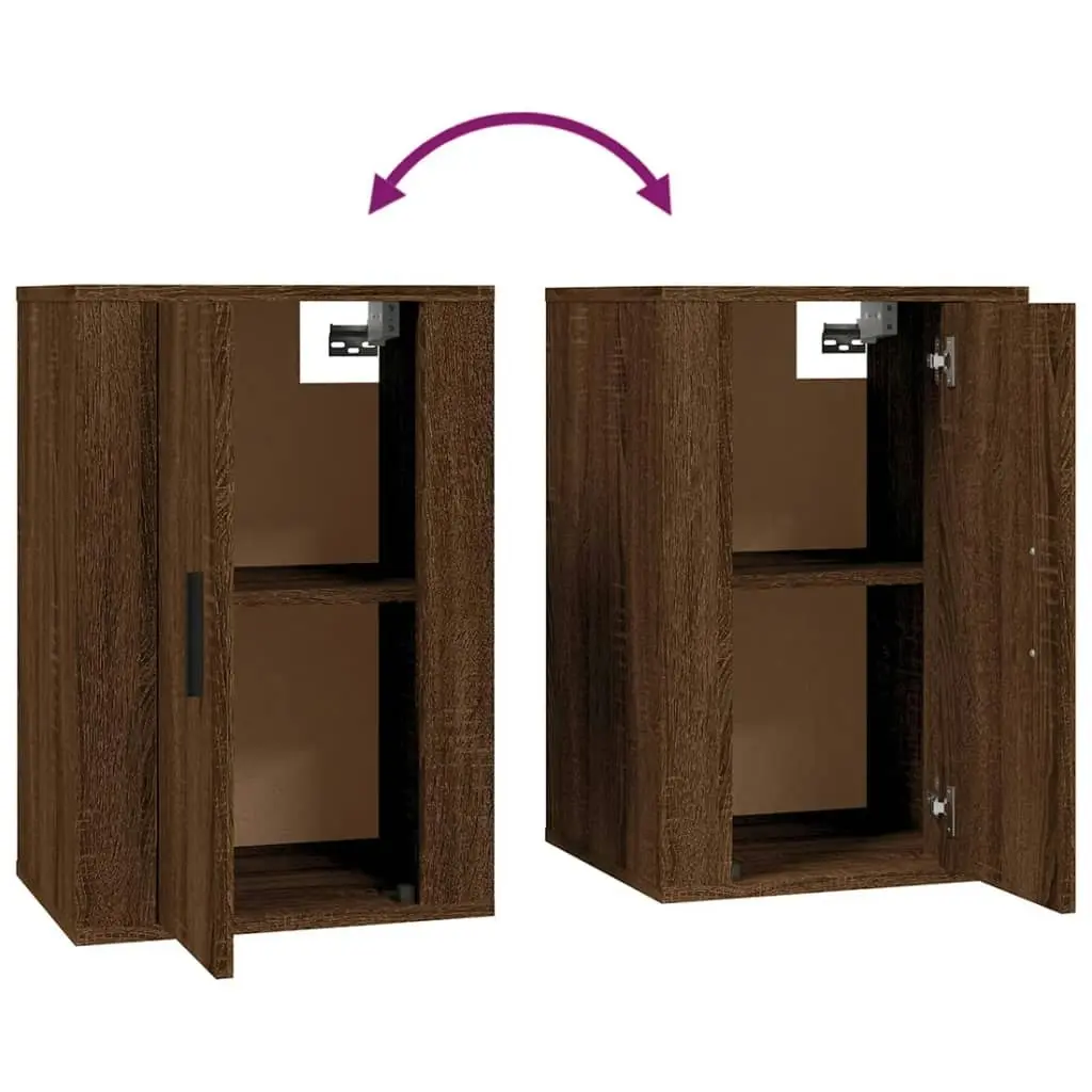 Wall Mounted TV Cabinets 2 pcs Brown Oak 40x34.5x60 cm 816671