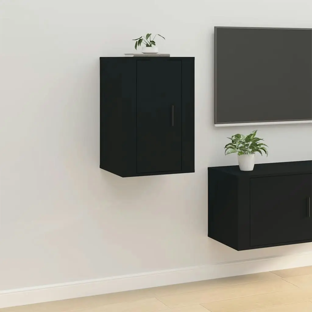 Wall Mounted TV Cabinet Black 40x34.5x60 cm 816658