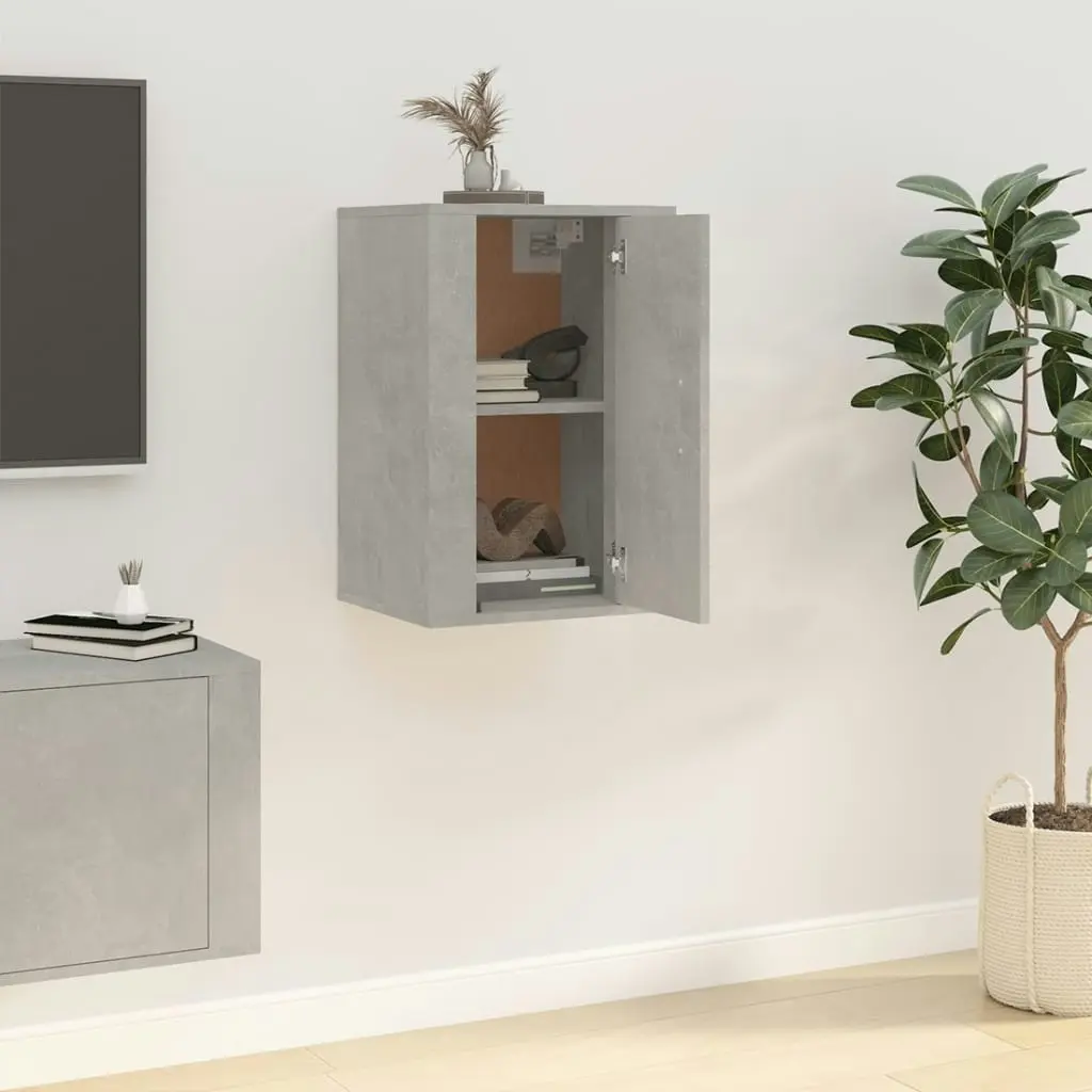 Wall Mounted TV Cabinet Concrete Grey 40x34.5x60 cm 816664