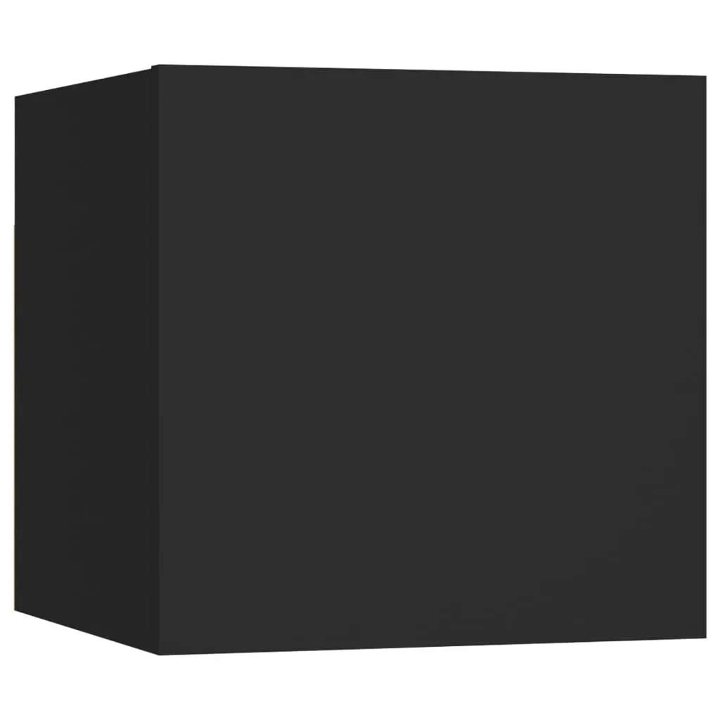 Wall Mounted TV Cabinets 2 pcs Black 30.5x30x30 cm 804485