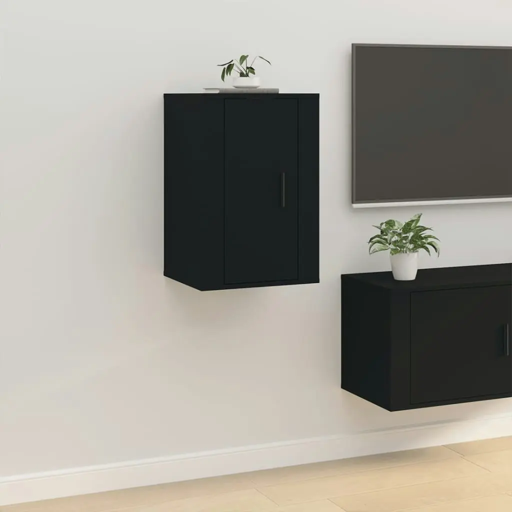 Wall Mounted TV Cabinets 2 pcs Black 40x34.5x60 cm 816659