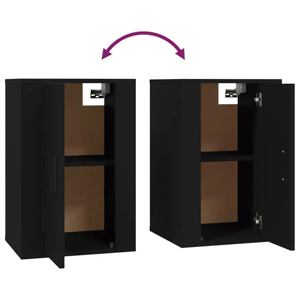 Wall Mounted TV Cabinets 2 pcs Black 40x34.5x60 cm 816659