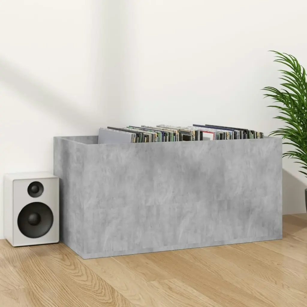 Vinyl Storage Box Concrete Grey 71x34x36 cm Engineered Wood 800121