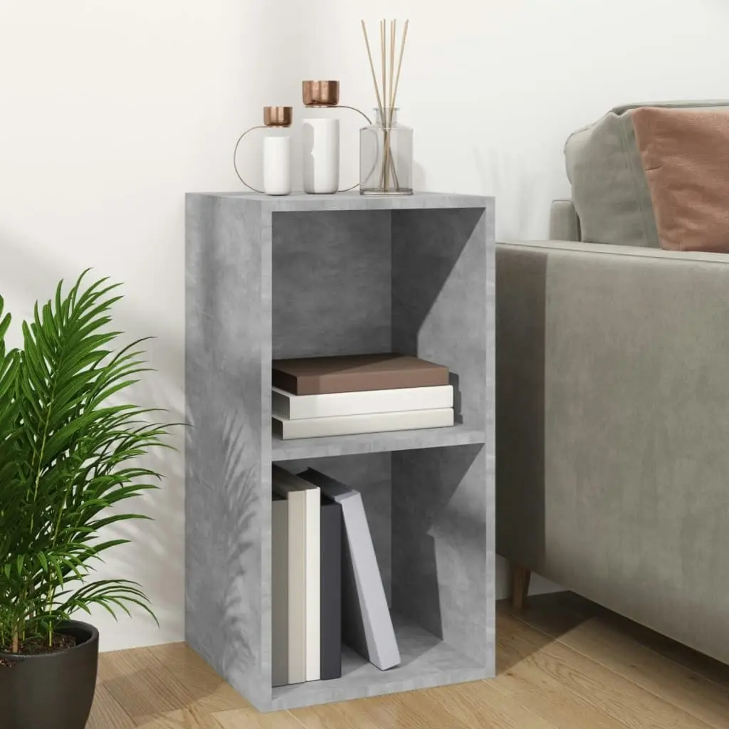 Vinyl Storage Box Concrete Grey 71x34x36 cm Engineered Wood 800121