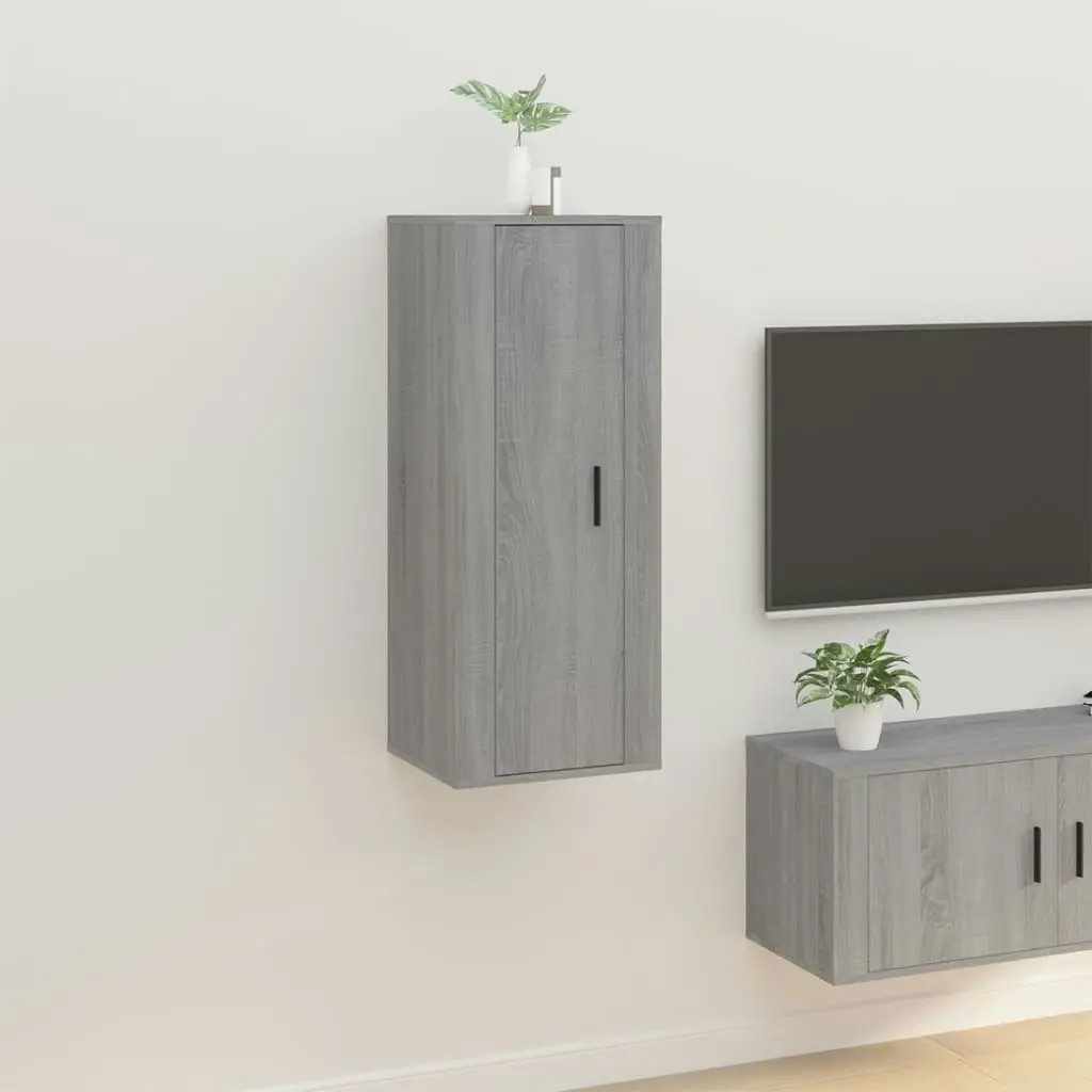 Wall Mounted TV Cabinet Grey Sonoma 40x34.5x100 cm 816686