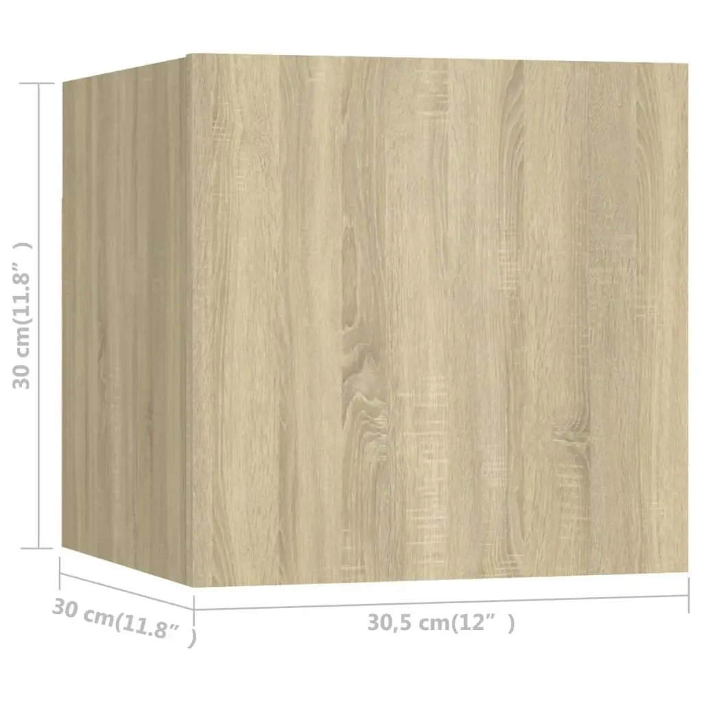 Wall Mounted TV Cabinet Sonoma Oak 30.5x30x30 cm 804490