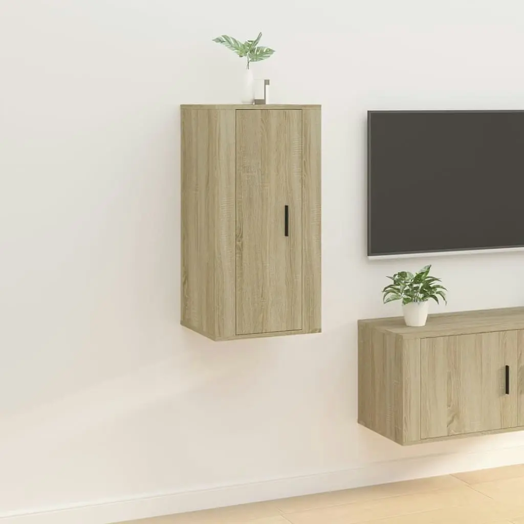 Wall Mounted TV Cabinet Sonoma Oak 40x34.5x80 cm 816675