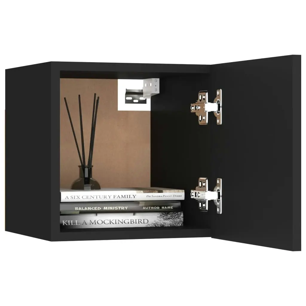 Wall Mounted TV Cabinet Black 30.5x30x30 cm 804484