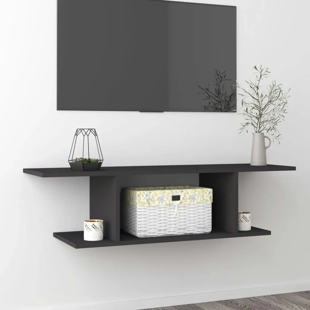 Wall Mounted TV Cabinet Grey 103x30x26.5 cm 806982