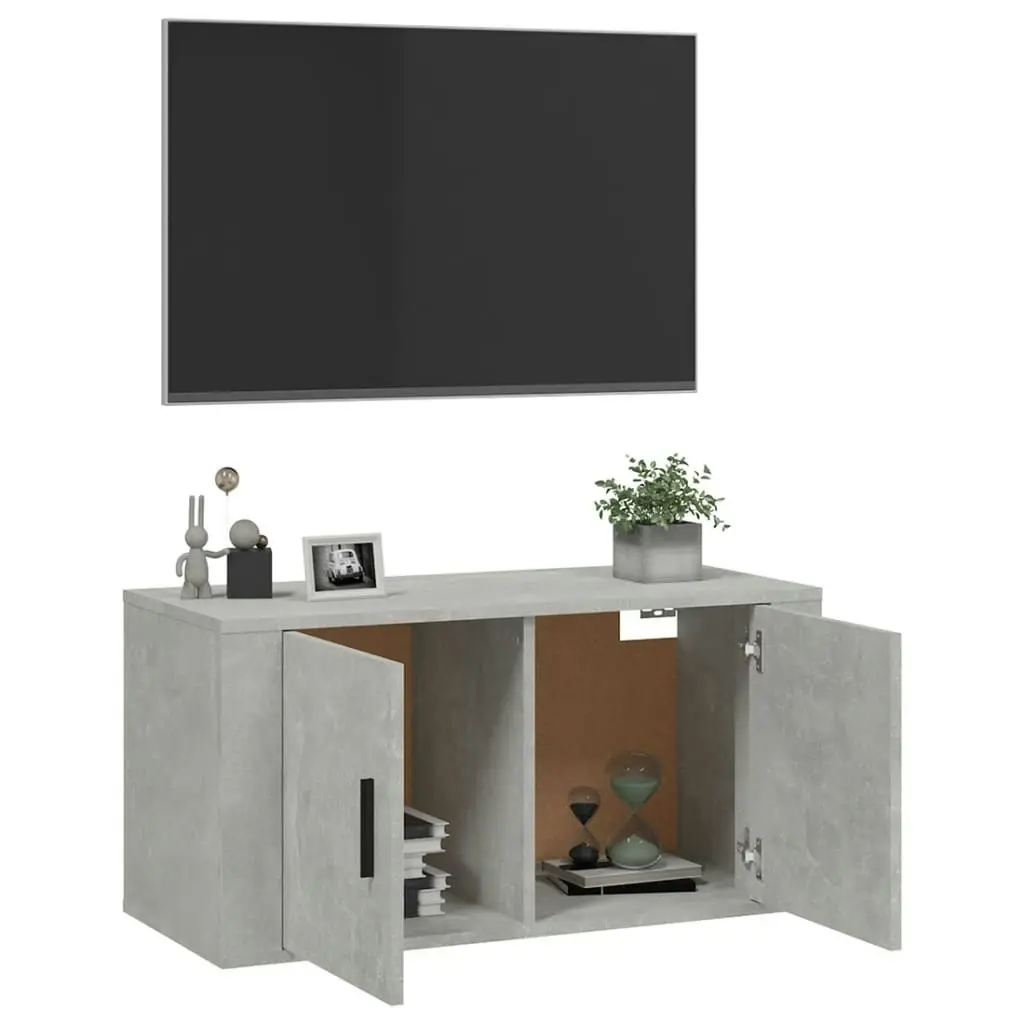 Wall Mounted TV Cabinet Concrete Grey 80x34.5x40 cm 816628