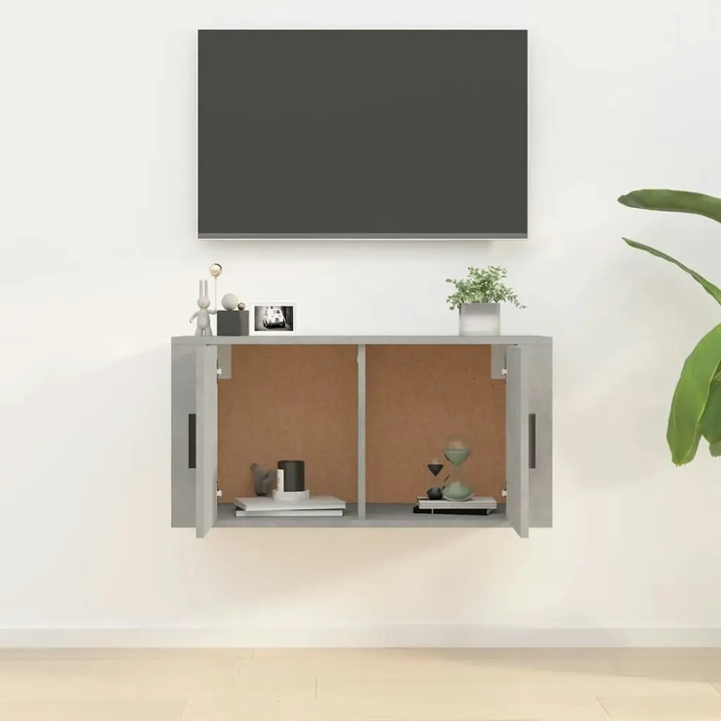 Wall Mounted TV Cabinet Concrete Grey 80x34.5x40 cm 816628