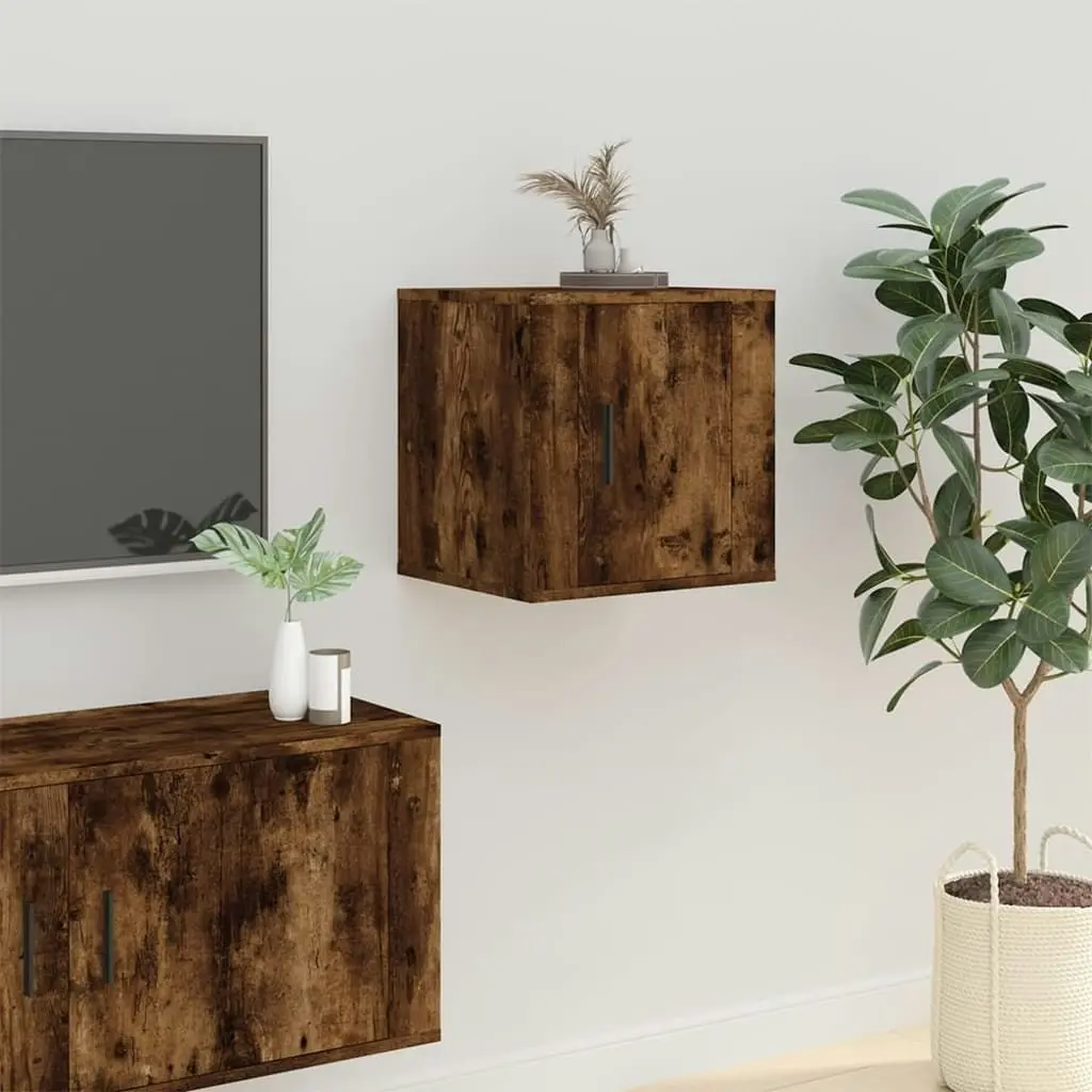 Wall Mounted TV Cabinets 2 pcs Smoked Oak 40x34.5x40 cm 816651