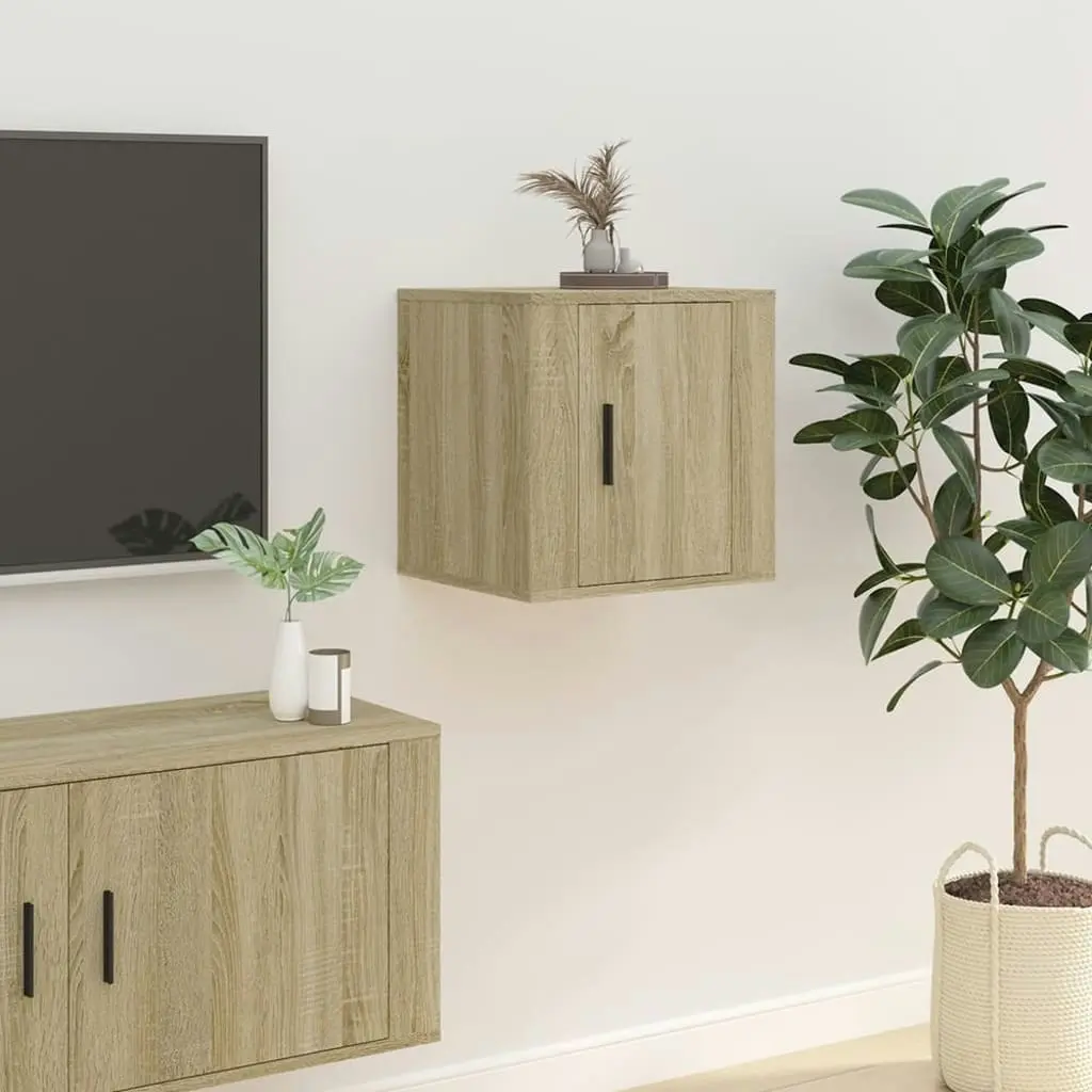 Wall Mounted TV Cabinets 2 pcs Sonoma Oak 40x34.5x40 cm 816647