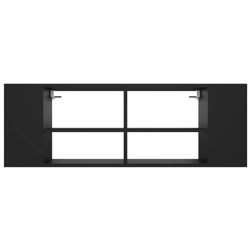 Wall-Mounted TV Cabinet Black 102x35x35 cm Engineered Wood 806239