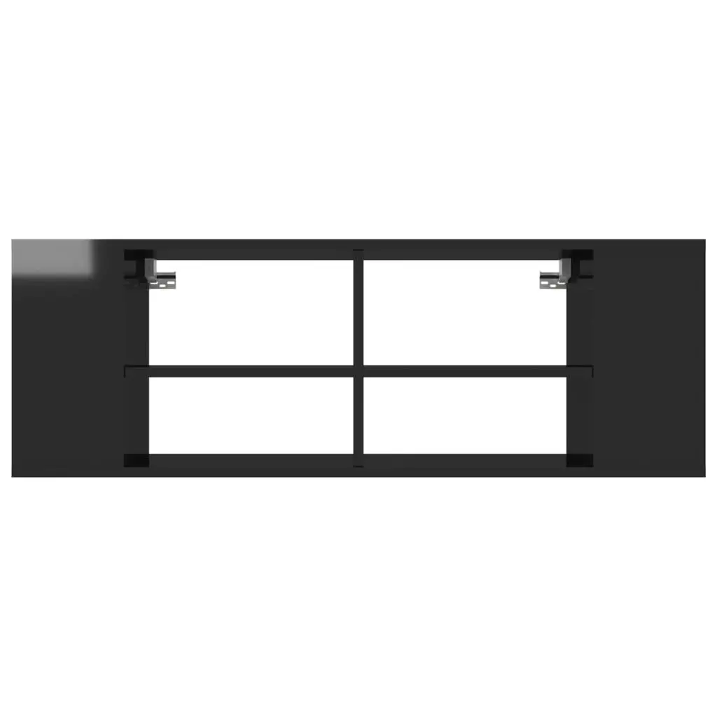 Wall-Mounted TV Cabinet High Gloss Black 102x35x35 cm Engineered Wood 806245