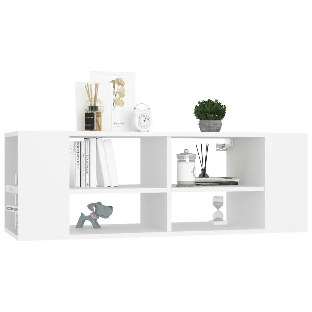 Wall-Mounted TV Cabinet White 102x35x35 cm Engineered Wood 806238