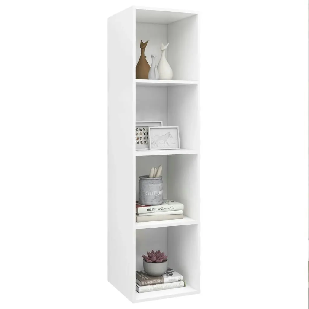 Wall-mounted TV Cabinet White 37x37x142.5 cm Engineered Wood 805489