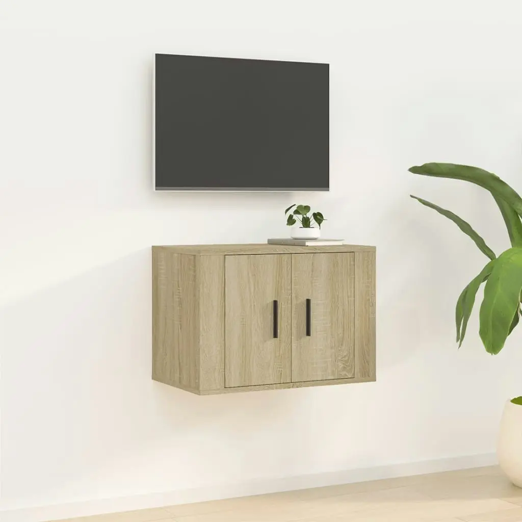 Wall Mounted TV Cabinet Sonoma Oak 57x34.5x40 cm 816619