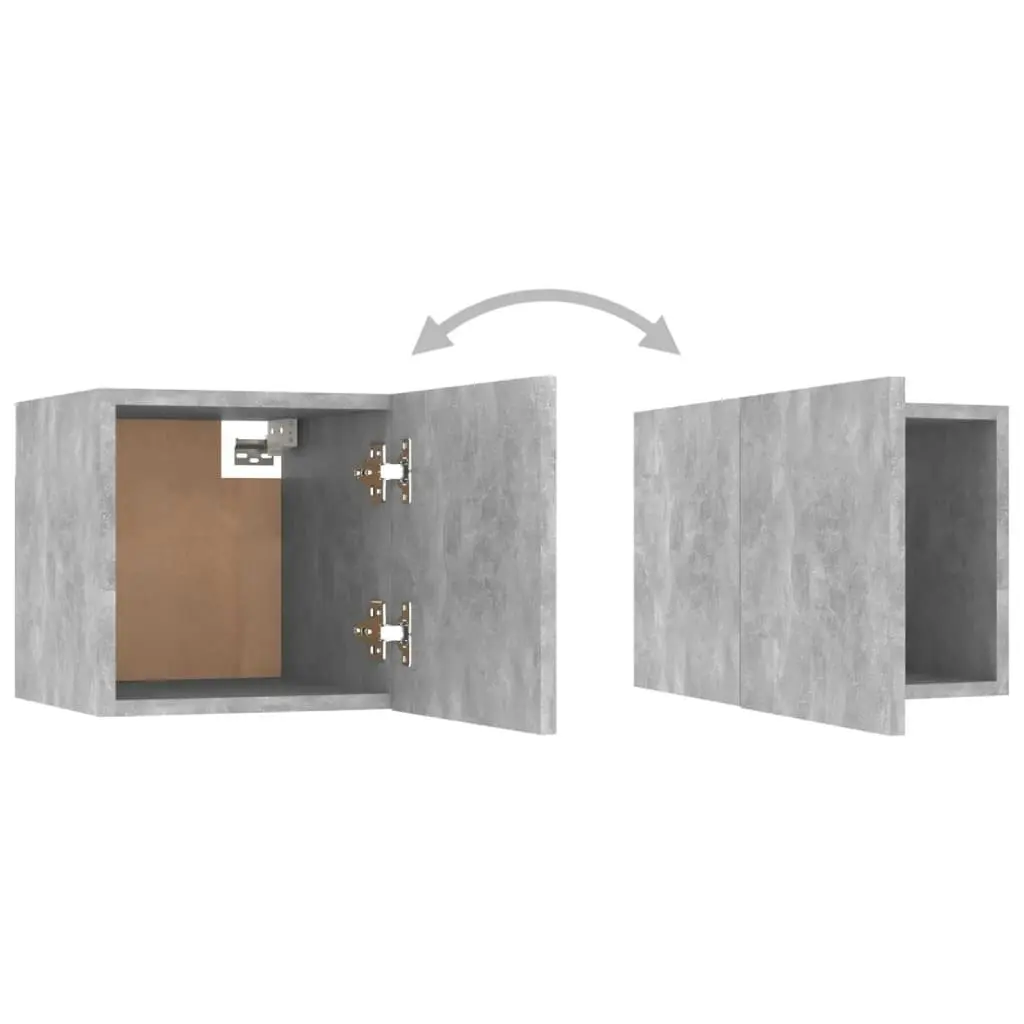 Wall Mounted TV Cabinets 2 pcs Concrete Grey 30.5x30x30 cm 804494