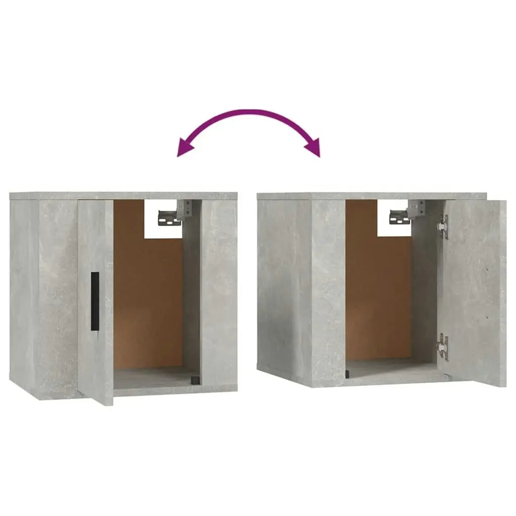 Wall Mounted TV Cabinets 2 pcs Concrete Grey 40x34.5x40 cm 816649