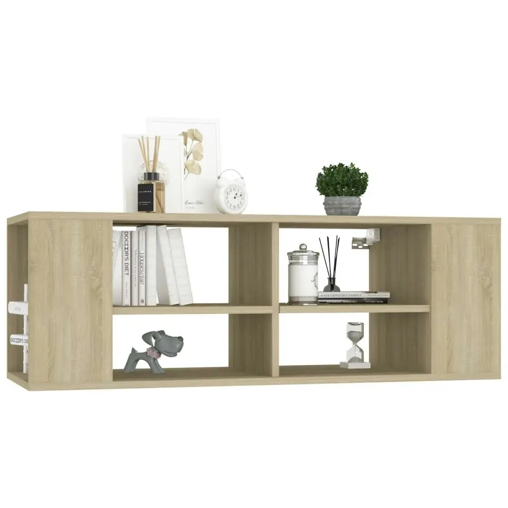 Wall-Mounted TV Cabinet Sonoma Oak 102x35x35 cm Engineered Wood 806241