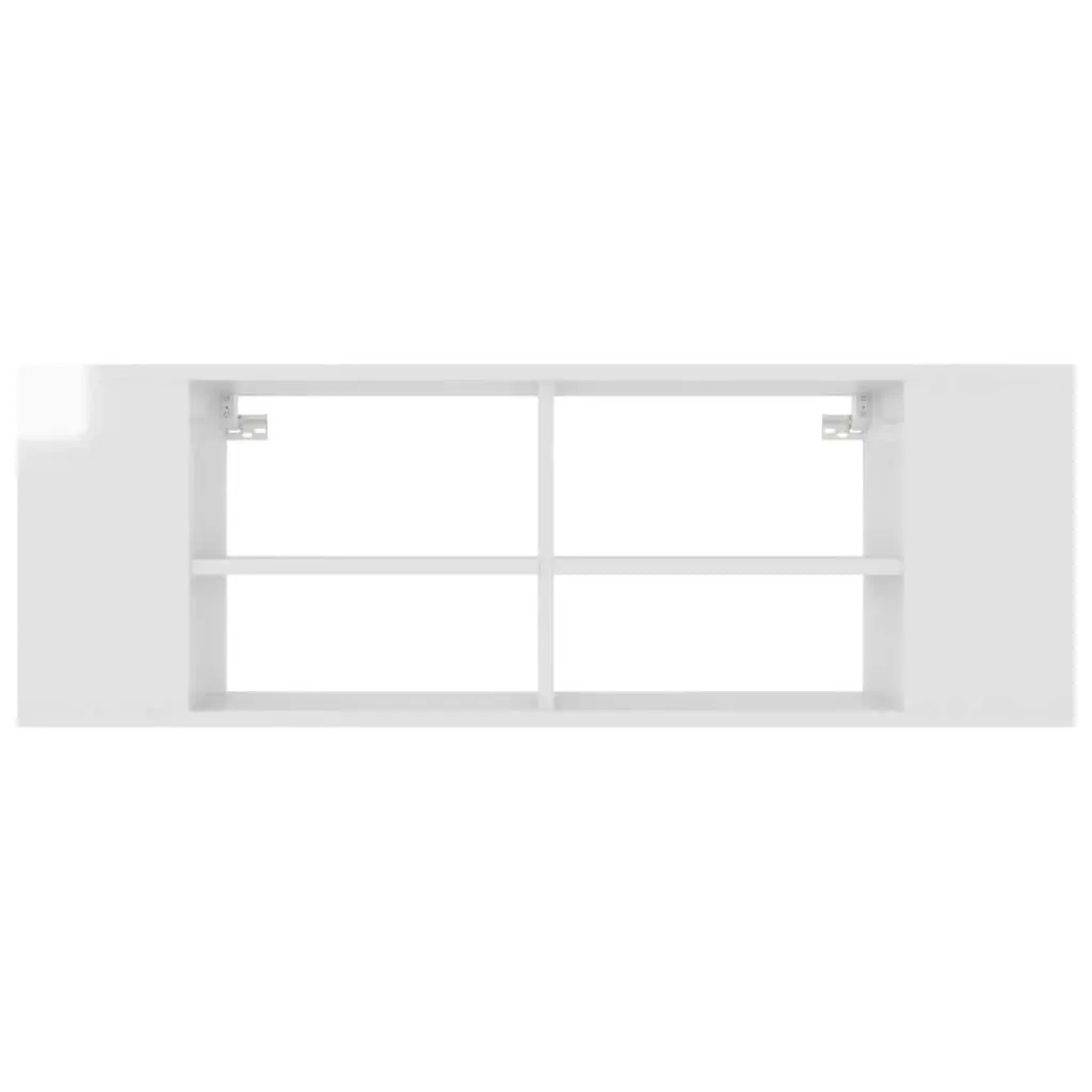 Wall-Mounted TV Cabinet High Gloss White 102x35x35 cm Engineered Wood 806244