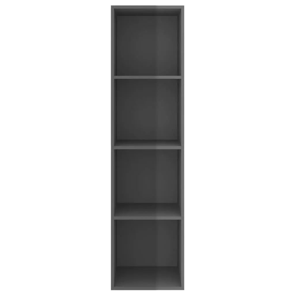 Wall-mounted TV Cabinet High Gloss Grey 37x37x142.5 cm Engineered Wood 805497