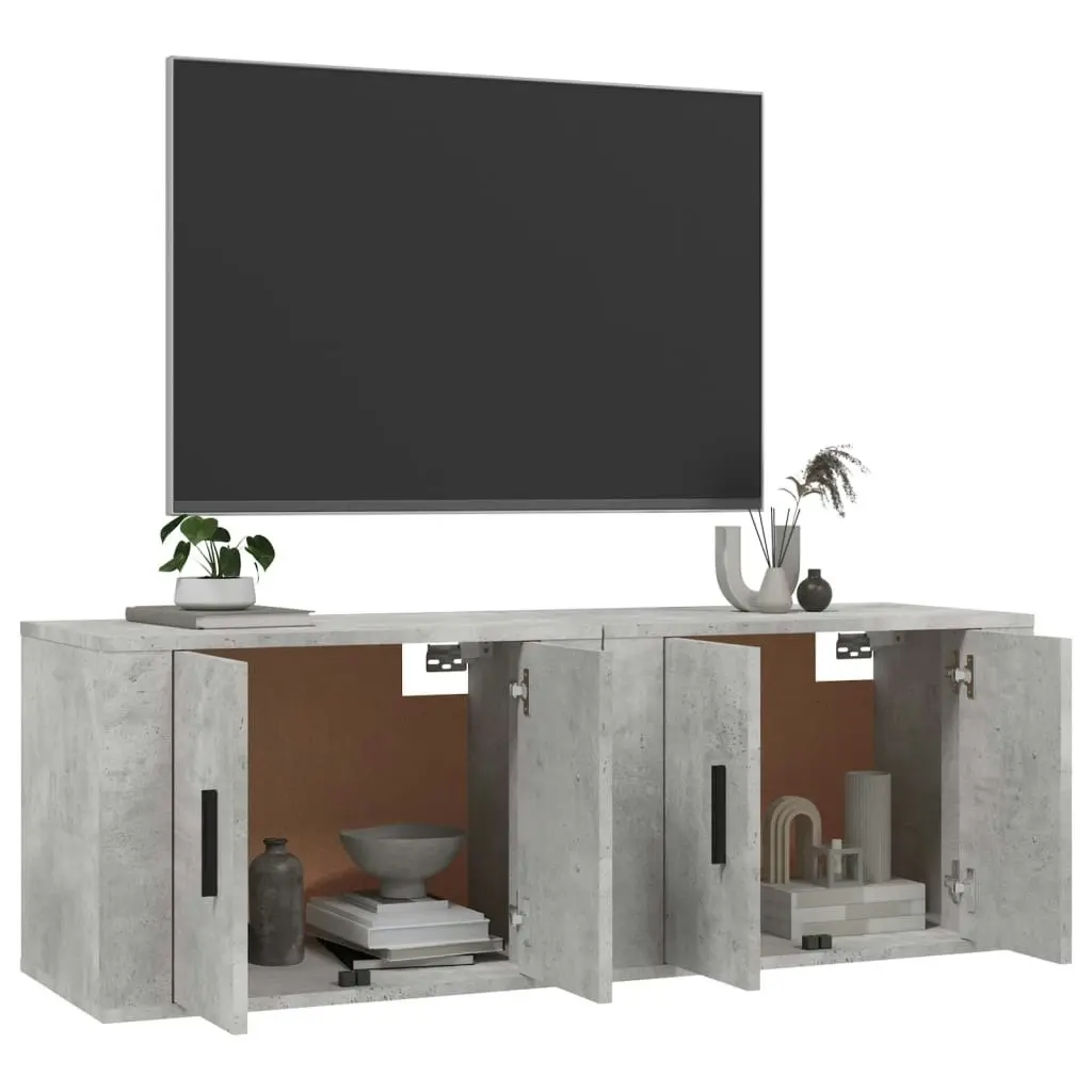 Wall-mounted TV Cabinets 2 pcs Concrete Grey 57x34.5x40 cm 3188338