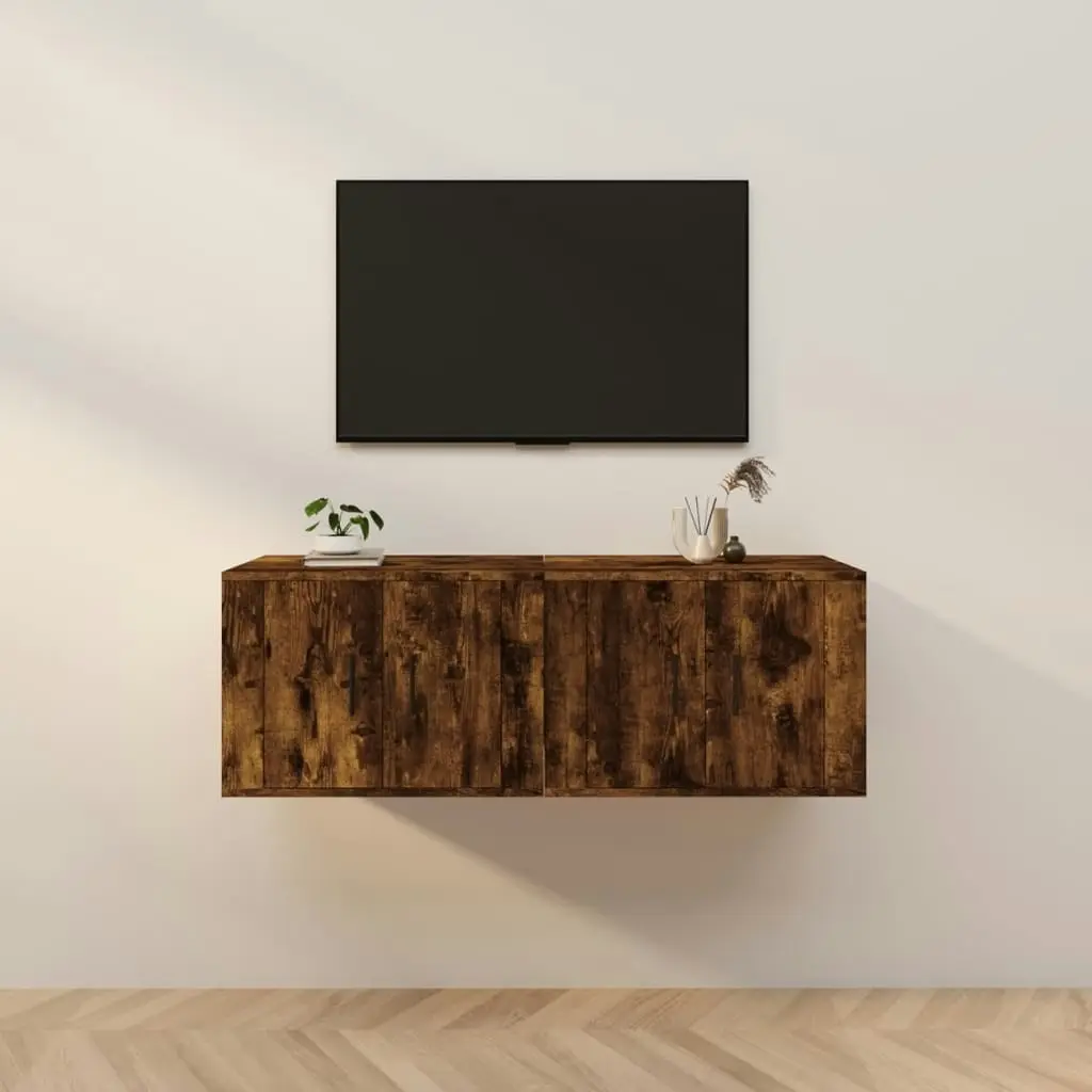 Wall-mounted TV Cabinets 2 pcs Smoked Oak 57x34.5x40 cm 3188339