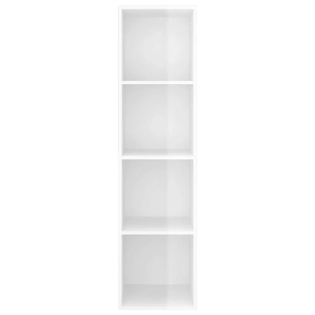 Wall-mounted TV Cabinet High Gloss White 37x37x142.5 cm Engineered Wood 805495