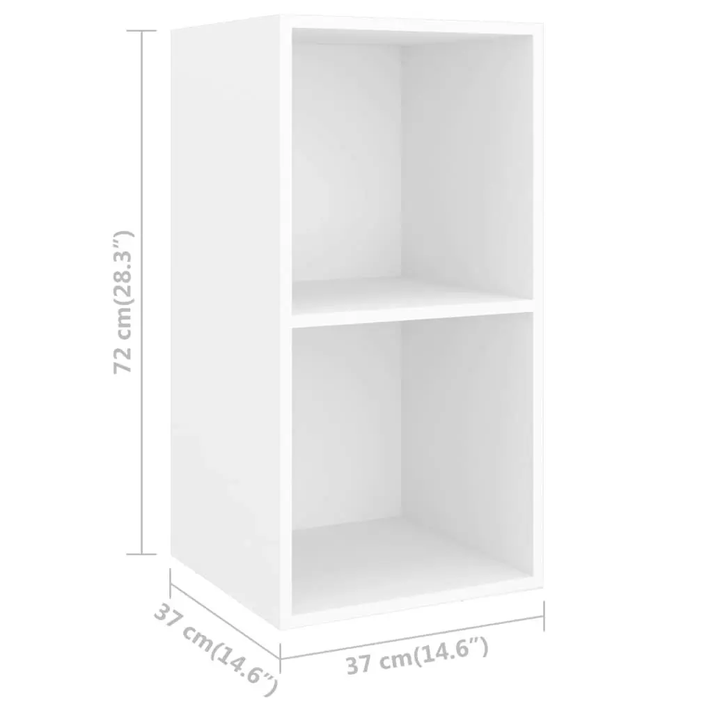 Wall-mounted TV Cabinet White 37x37x72 cm Engineered Wood 805471