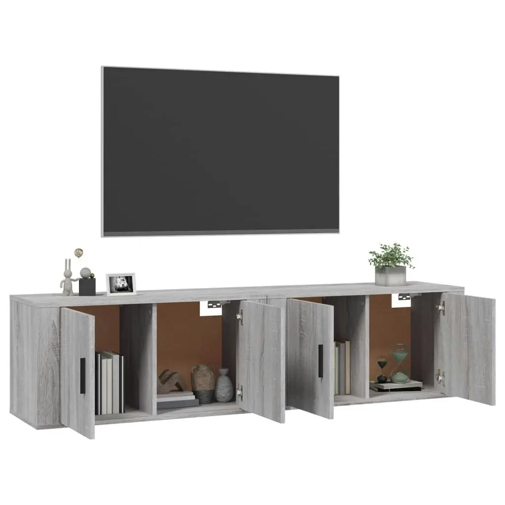 Wall-mounted TV Cabinets 2 pcs Grey Sonoma 80x34.5x40 cm 3188356