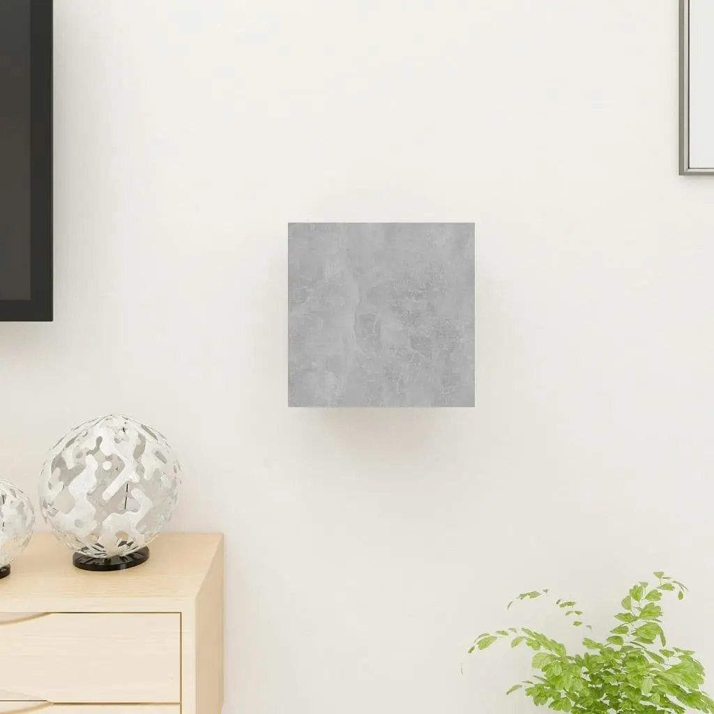 Wall Mounted TV Cabinet Concrete Grey 30.5x30x30 cm 804493