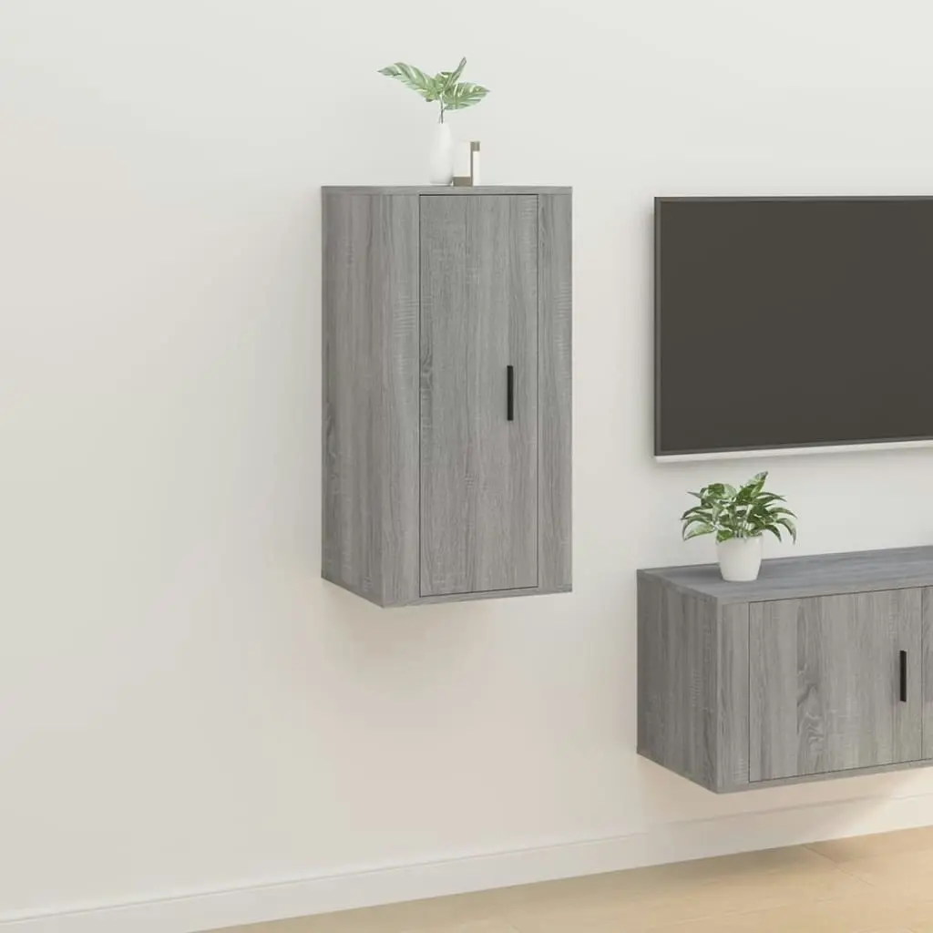 Wall Mounted TV Cabinet Grey Sonoma 40x34.5x80 cm 816678