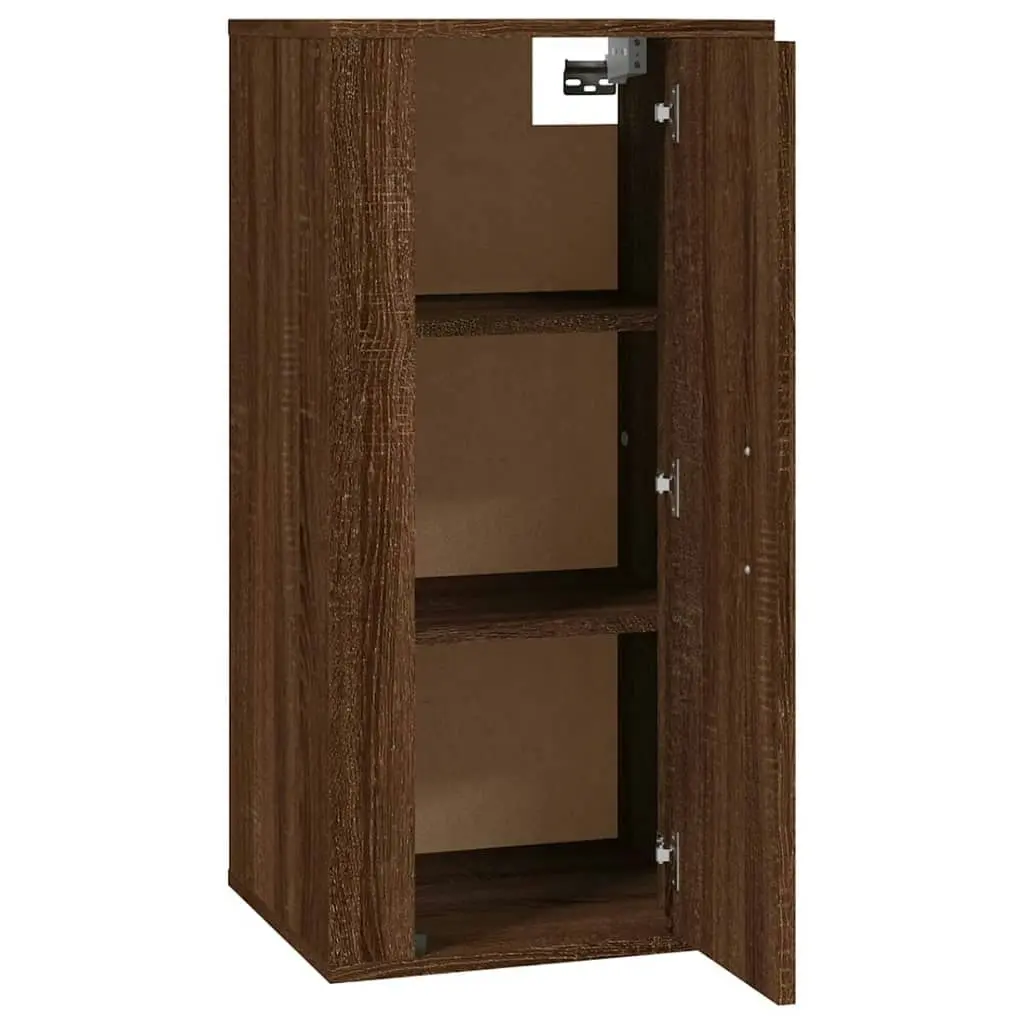 Wall Mounted TV Cabinet Brown Oak 40x34.5x80 cm 816679