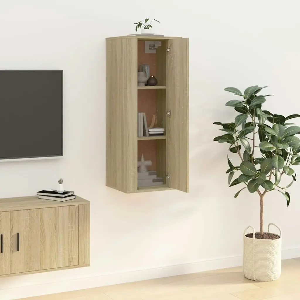 Wall Mounted TV Cabinet Sonoma Oak 40x34.5x100 cm 816683