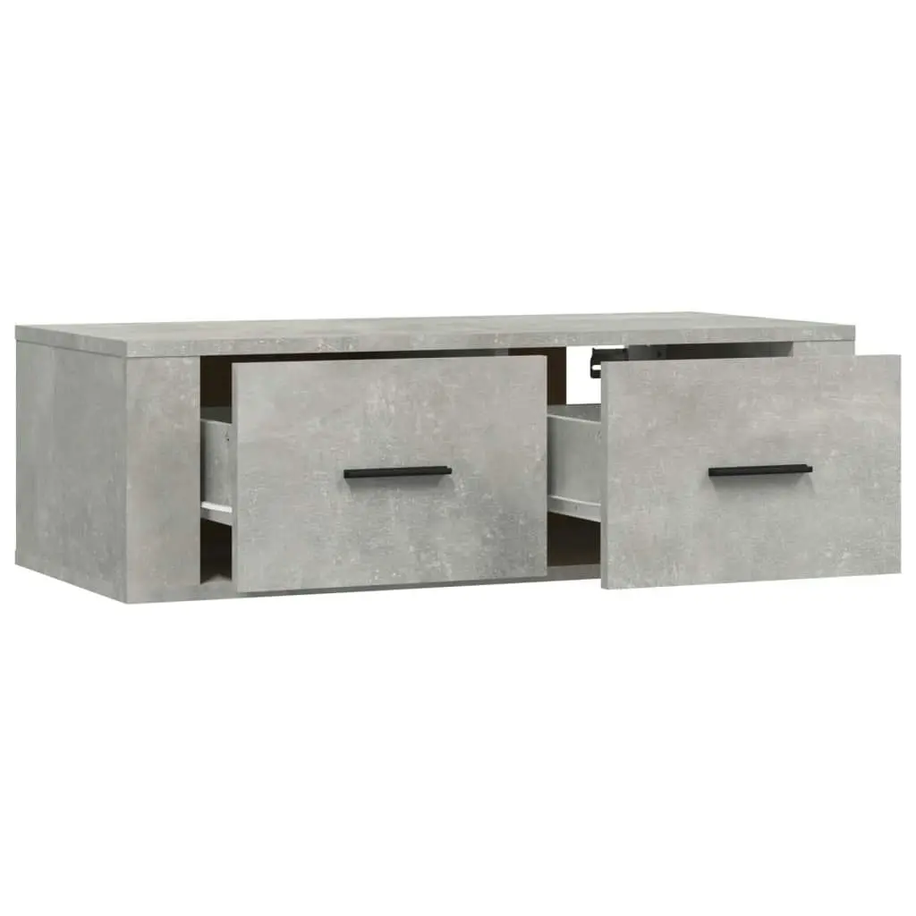 Hanging TV Cabinet Concrete Grey 80x36x25 cm Engineered Wood 816836