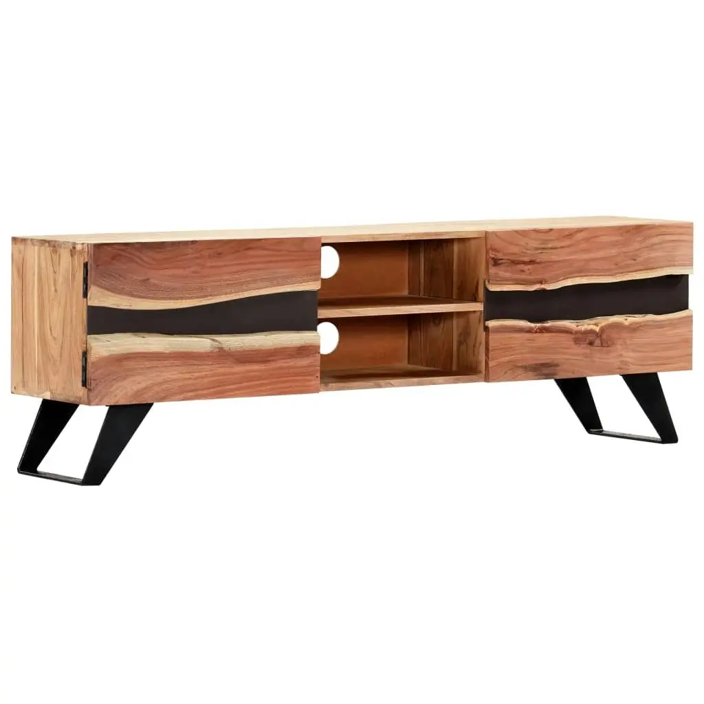 TV Cabinet 140x30x45 cm Solid Acacia Wood 247974