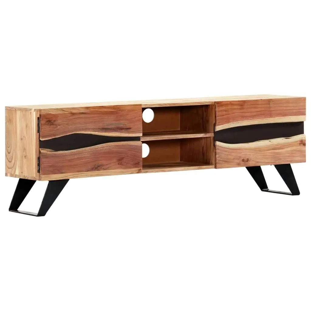 TV Cabinet 140x30x45 cm Solid Acacia Wood 247974