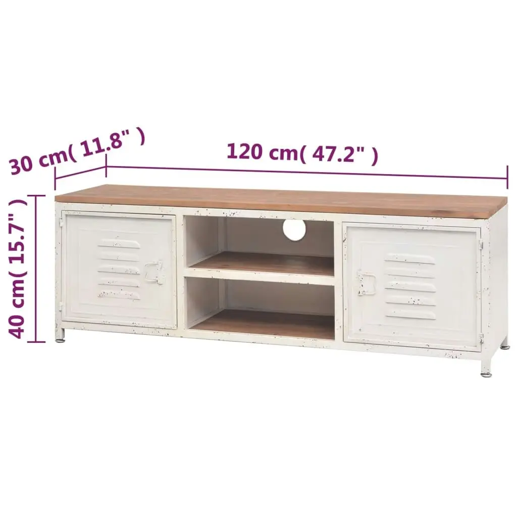 TV Cabinet 120x30x40 cm White 245457